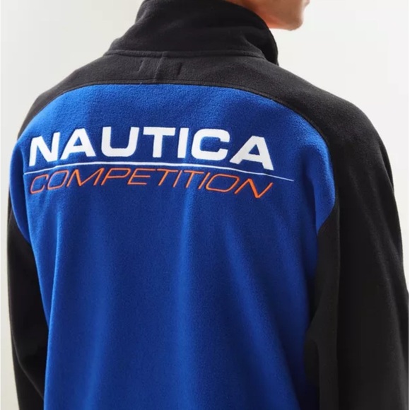 NAUTICA retro fleece colorblock pullover EUC - Picture 1 of 4
